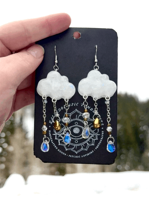Diamond Drip Cloud Earrings