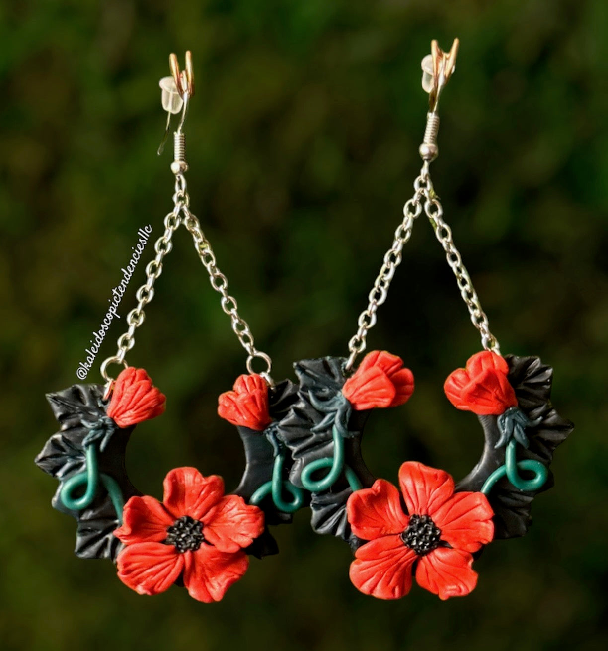 Poppy Wreath Earrings