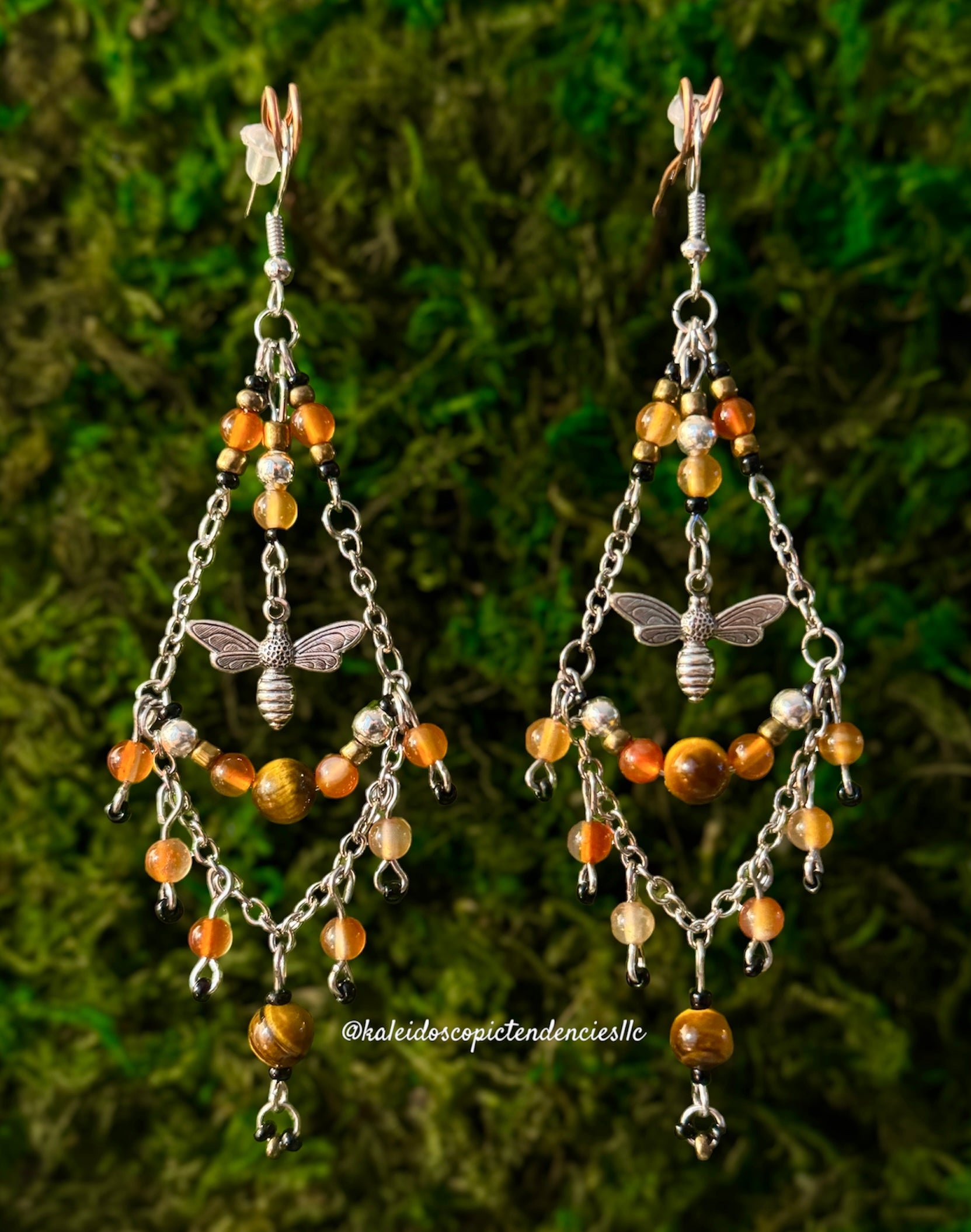 Carnelian Queen Chandelier Earrings