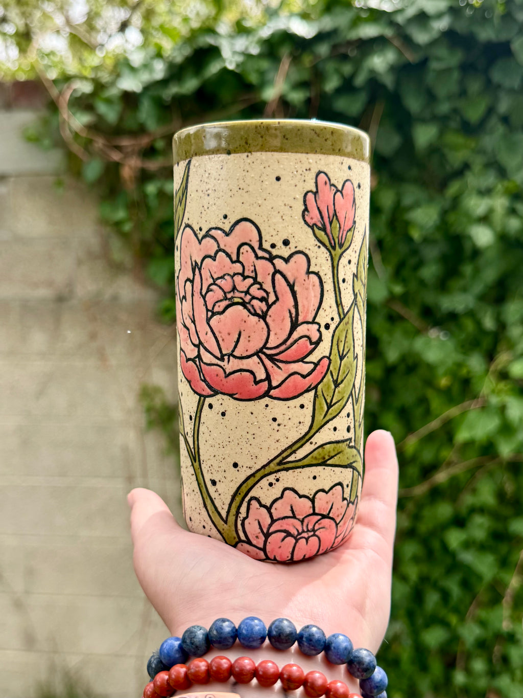 Peony Ceramic Vessel