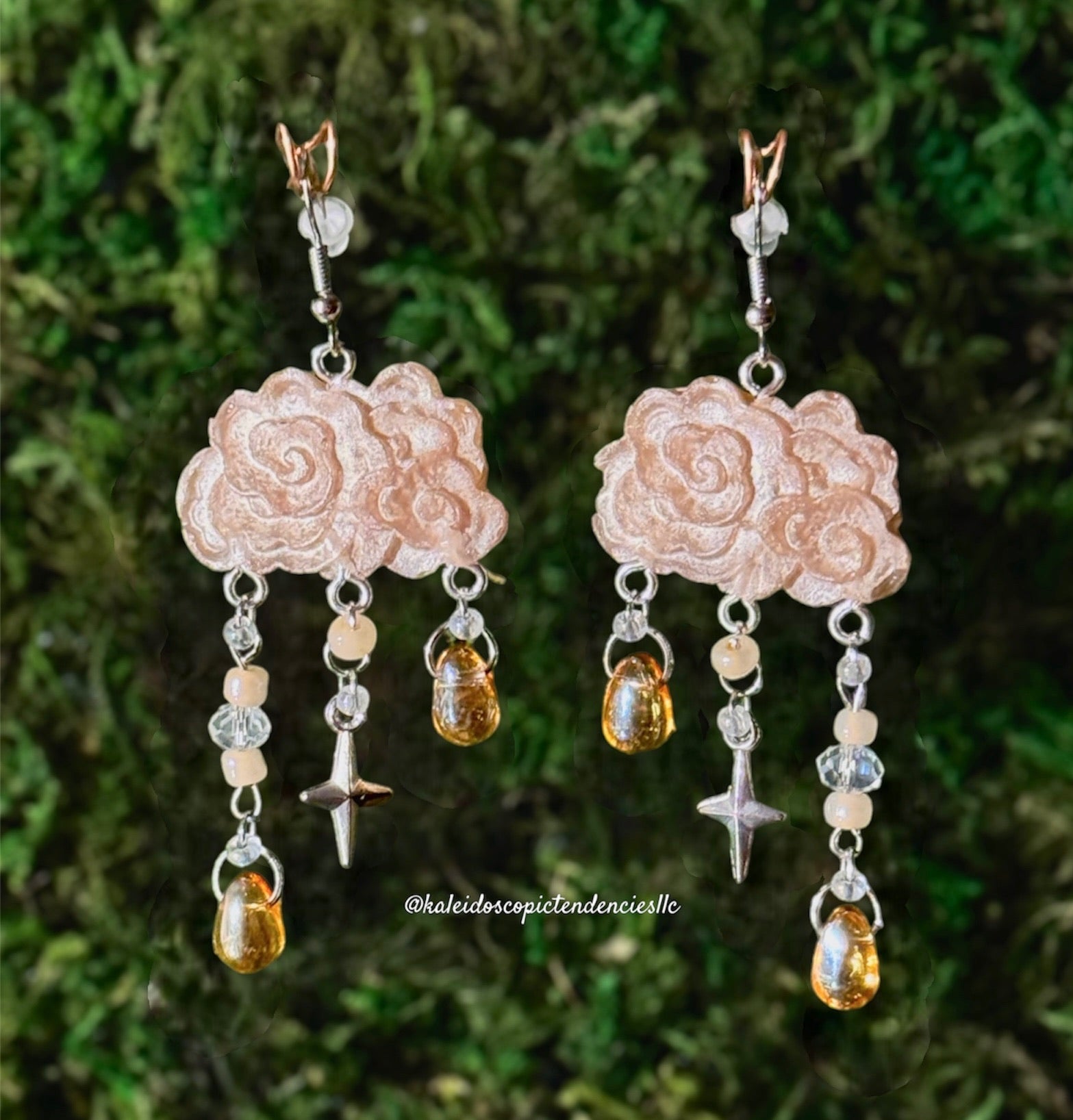 Champagne Drip Cloud Earrings