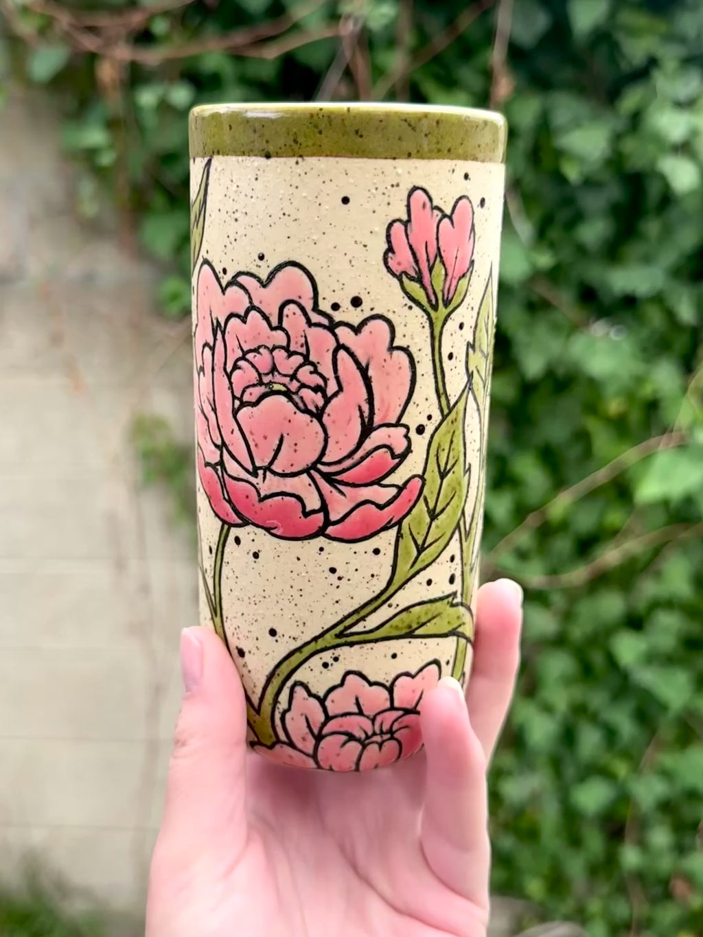 Peony Ceramic Vessel